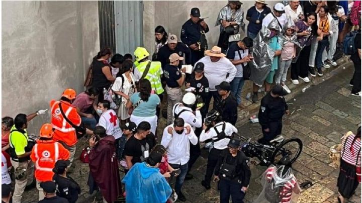 VIDEO | Siete personas heridas por explosión de pirotecnia en desfile de delegaciones en la Guelaguetza