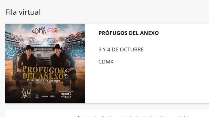 Ticketcity colapsa durante la venta de boletos para Prófugos del Anexo en la CDMX