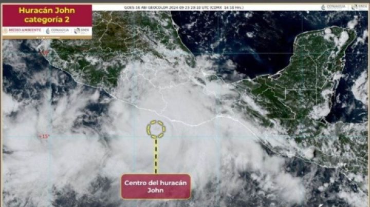 Alerta máxima en OAXACA: Huracán John se intensifica a categoría 2 este 23 de septiembre