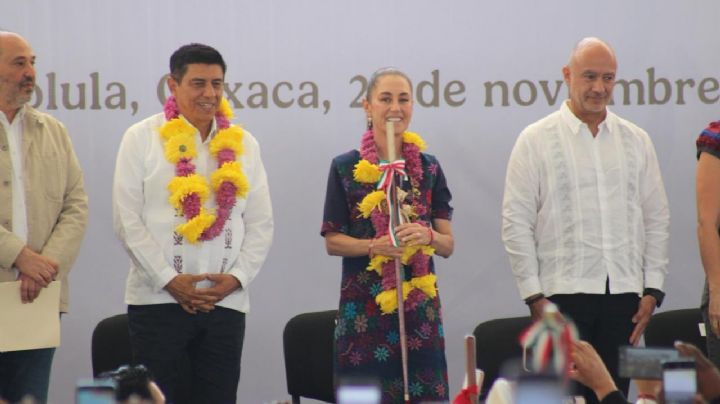 Claudia Sheinbaum presenta Plan General Lázaro Cárdenas en San Pedro y San Pablo Teposcolula, Oaxaca