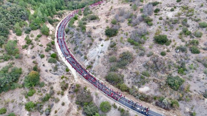 Avanza marcha del MULT de la región Triqui a la ciudad de OAXACA; esta es su RUTA