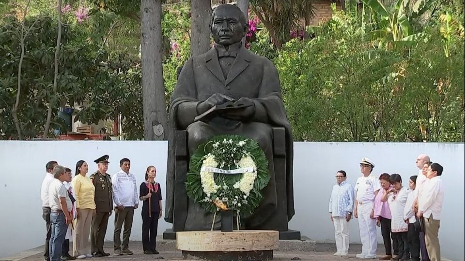 La presidenta Claudia Sheinbaum encabezará la ceremonia por el aniversario del natalicio de Benito Juárez en Guelatao.