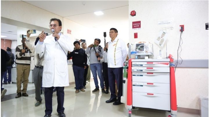 Recorre Salomón Jara y medios de comunicación nuevo Hospital de la Mujer y la Niñez en OAXACA