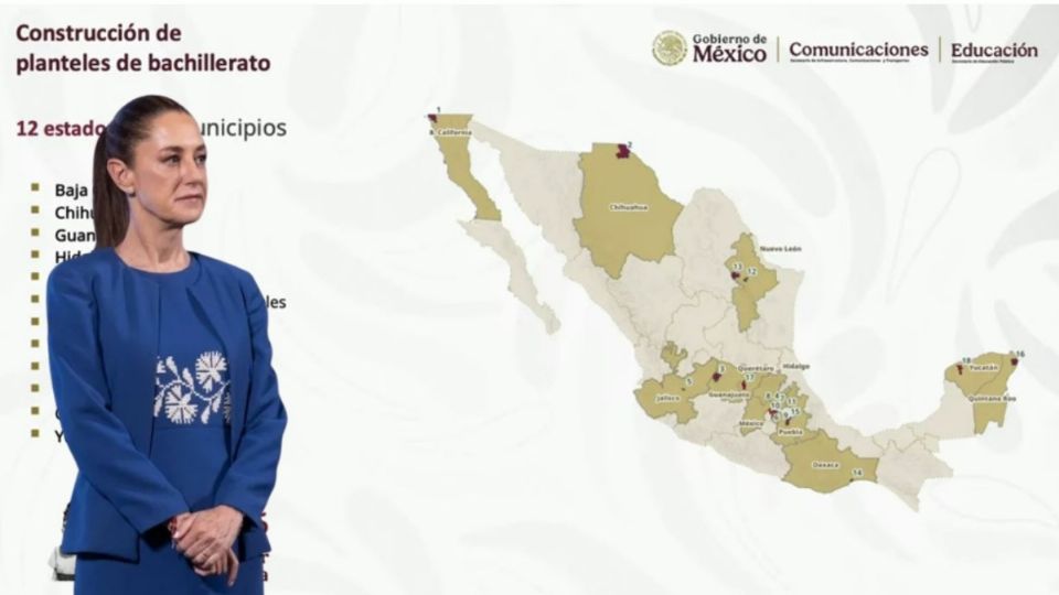 La presidenta informó que llevará a cabo una inversión millonaria para construir planteles de Bachillerato en todo el país, incluido OAXACA