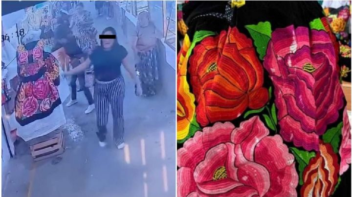 VIDEO | Por deuda de una "tanda" mujeres rocían con cloro huipiles en Juchitán