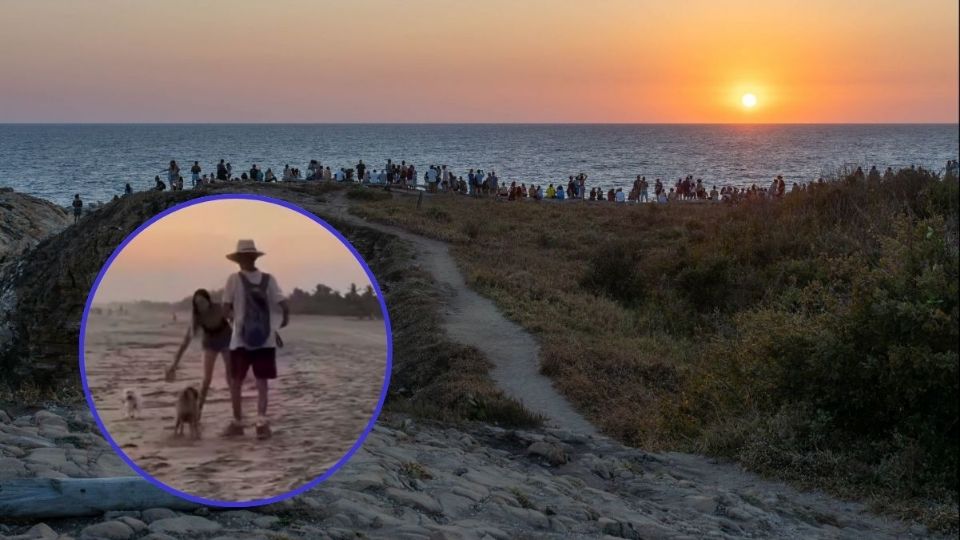 Una mujer extranjera agredió a un perrito y a su supuesto dueño en la playa de Mazunte.