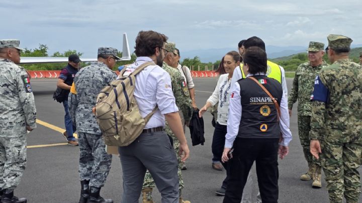 Realiza Claudia Sheinbaum sobrevuelo en Oaxaca por afectaciones por Erick; 10 municipios y 39 localidades las más afectadas
