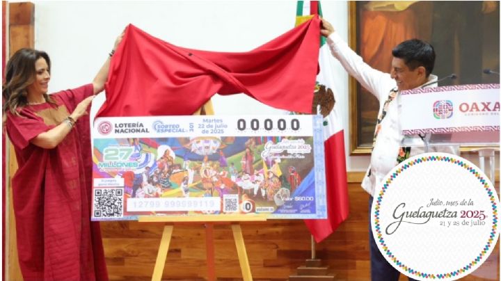 Hoy se celebra el Sorteo de la Lotería Nacional en honor a la Guelaguetza 2025 con una bolsa de 80 MDP