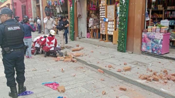 Reportan joven lesionado por sismo en Tlacolula, Oaxaca; se registran grietas en fachadas de inmuebles