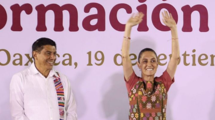 Califica Claudia Sheinbaum a Salomón Jara como un gran gobernador; mixtecos la respaldaron