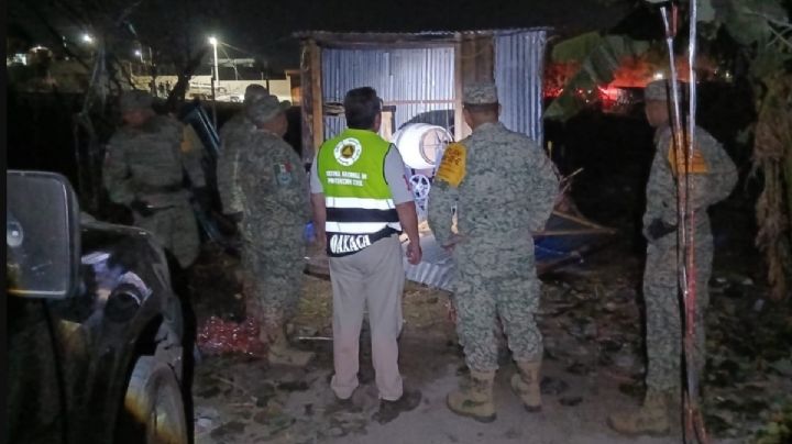 Explosión de polvorín clandestino causa quemaduras de 3er grado a un hombre y a un perrito en Etla