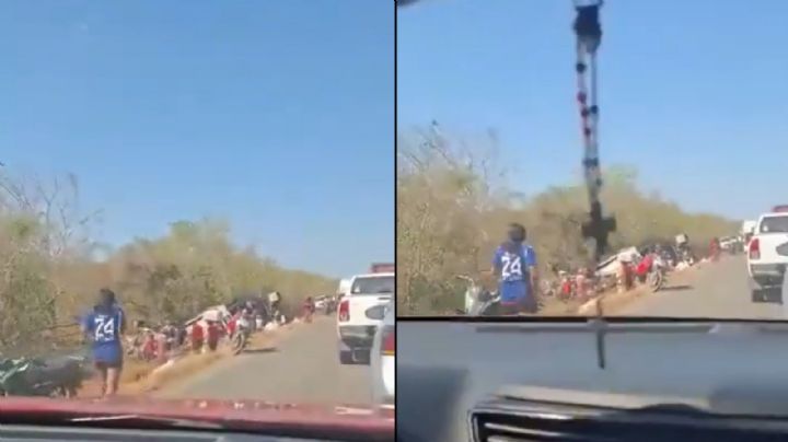 Tráiler vuelca sobre la carretera Costera 200 y desata rapiña en Oaxaca