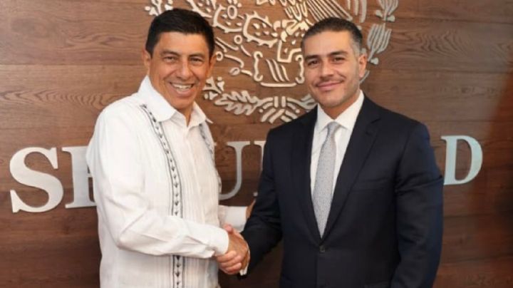 Salomón Jara se reúne con Omar García Harfuch para dar seguimiento a acciones de seguridad en OAXACA 
