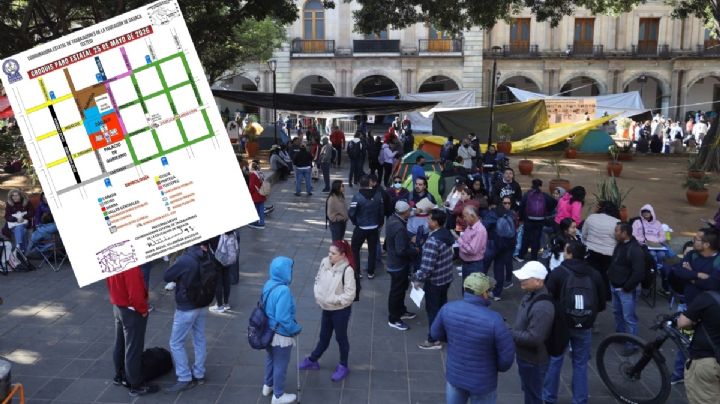 CNTE difunde mapa de bloqueos en el centro histórico de Oaxaca para el paro indefinido del lunes 25 de mayo de 2026